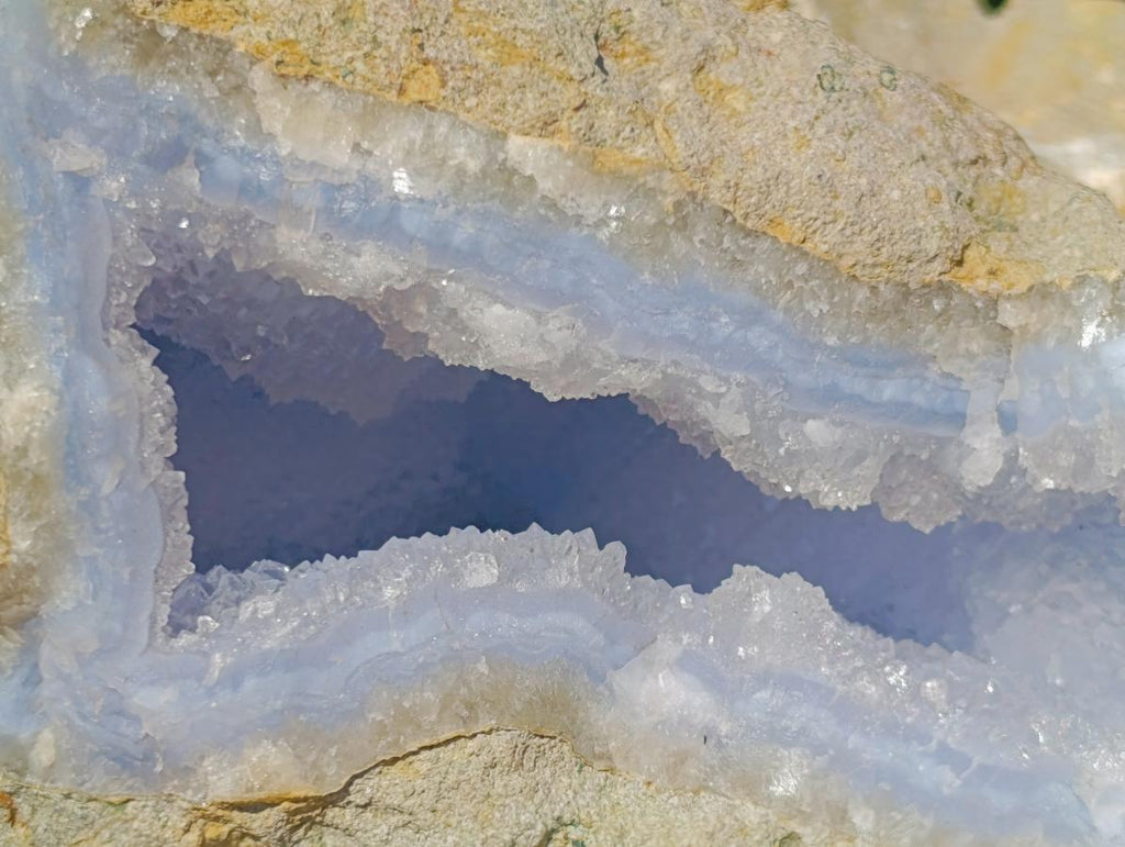 Natural XL Blue Lace Agate Geode Specimen x 1 From Nsanje, Malawi - Toprock Gemstones and Minerals 