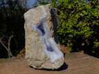 Natural XL Blue Lace Agate Geode Specimen x 1 From Nsanje, Malawi - Toprock Gemstones and Minerals 