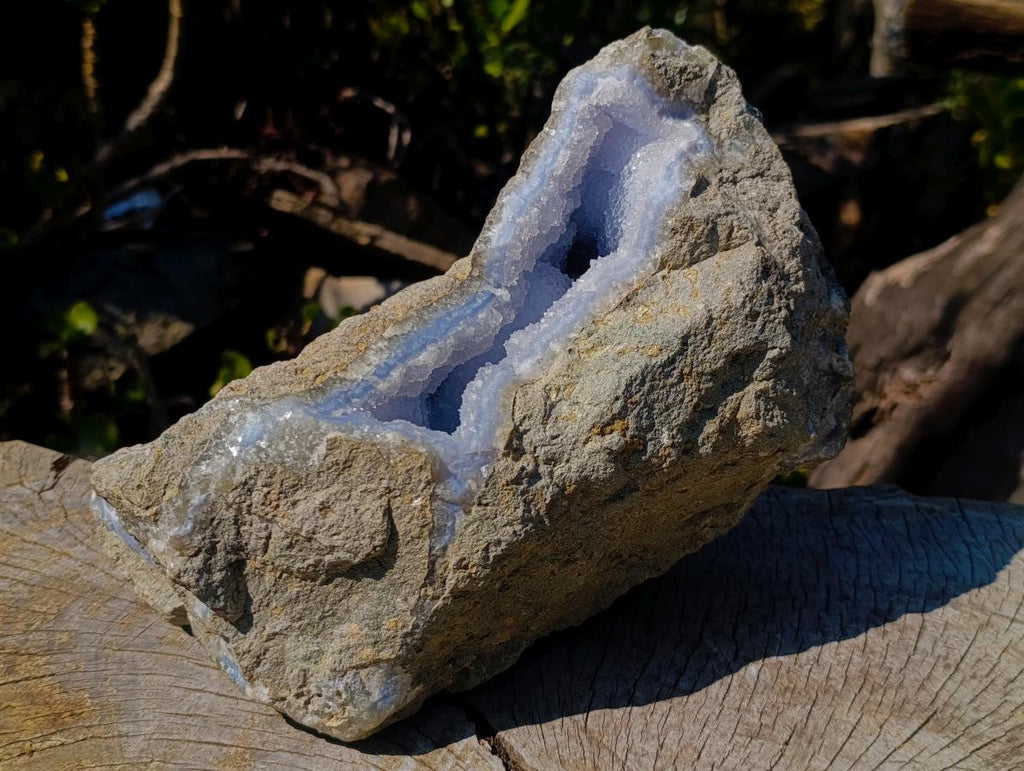 Natural XL Blue Lace Agate Geode Specimen x 1 From Nsanje, Malawi - Toprock Gemstones and Minerals 