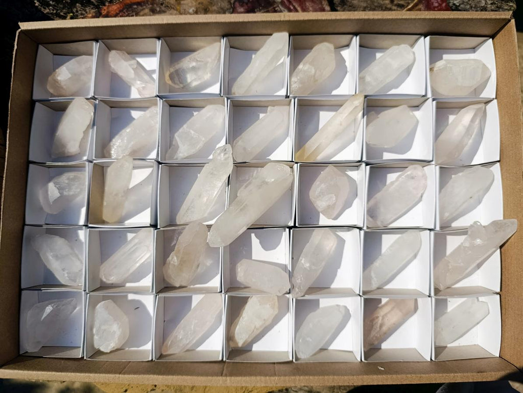 Natural Double Terminated Malagasy Quartz Crystals x 35 From Madagascar - Toprock Gemstones and Minerals 