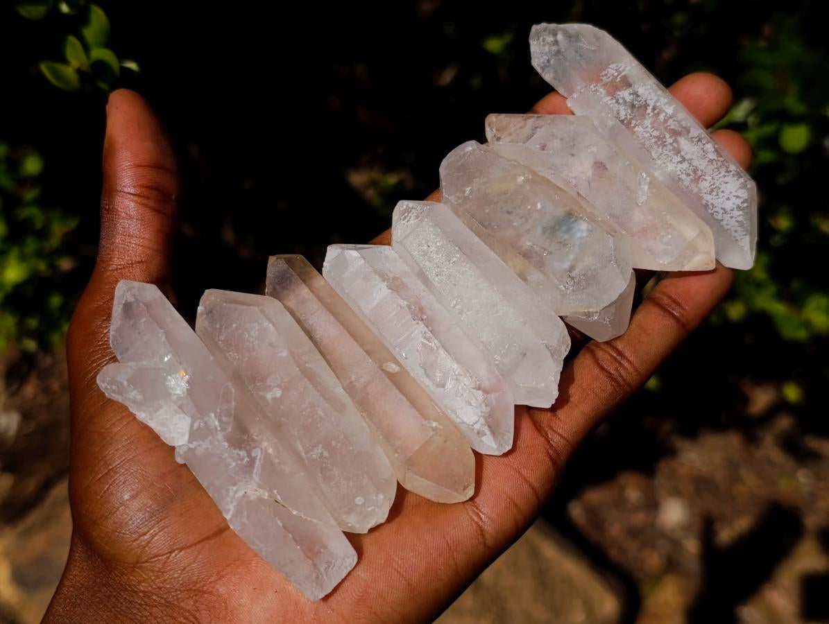 Natural Double Terminated Malagasy Quartz Crystals x 35 From Madagascar - Toprock Gemstones and Minerals 