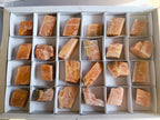 Natural Rhombohedral Sunset Orange Calcite Specimens x 24 From Spitzkop, Namibia - Toprock Gemstones and Minerals 
