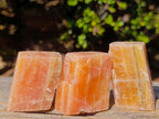 Natural Rhombohedral Sunset Orange Calcite Specimens x 24 From Spitzkop, Namibia - Toprock Gemstones and Minerals 