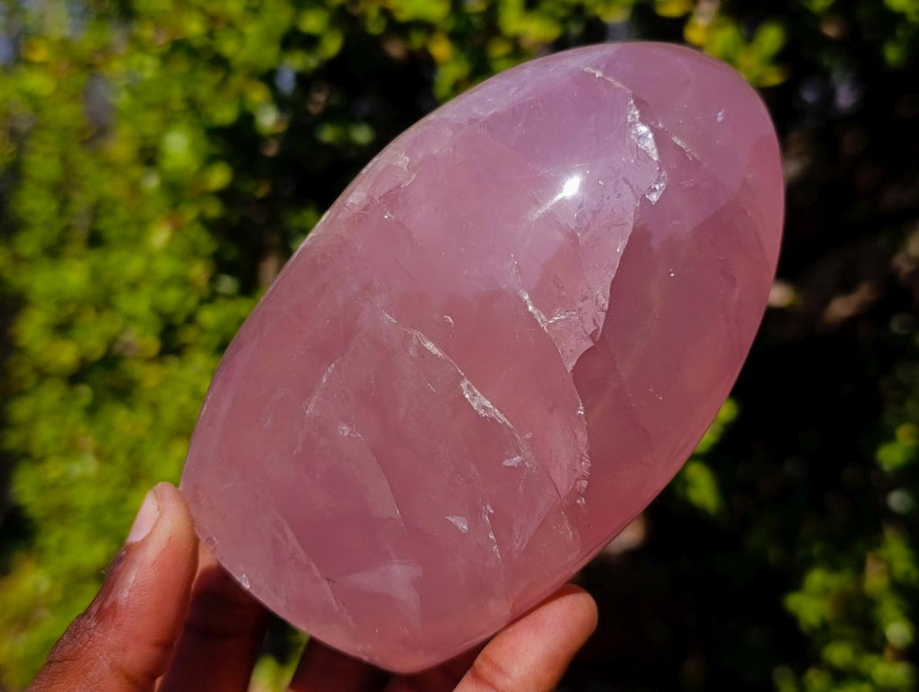 Polished Gemmy Rose Quartz Standing Display Pieces x 2 From Madagascar - Toprock Gemstones and Minerals 