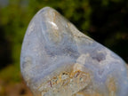 Polished and Natural Blue Lace Agate Standing Display Pieces x 5 From Nsanje, Malawi - Toprock Gemstones and Minerals 
