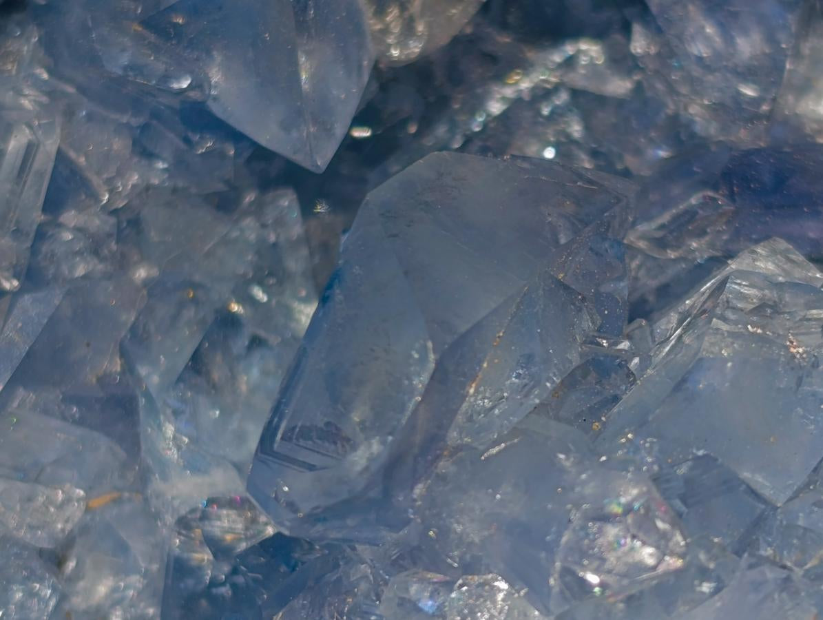 Natural Large Blue Celestite Geode Specimen x 1 From Sakoany, Madagascar - Toprock Gemstones and Minerals 