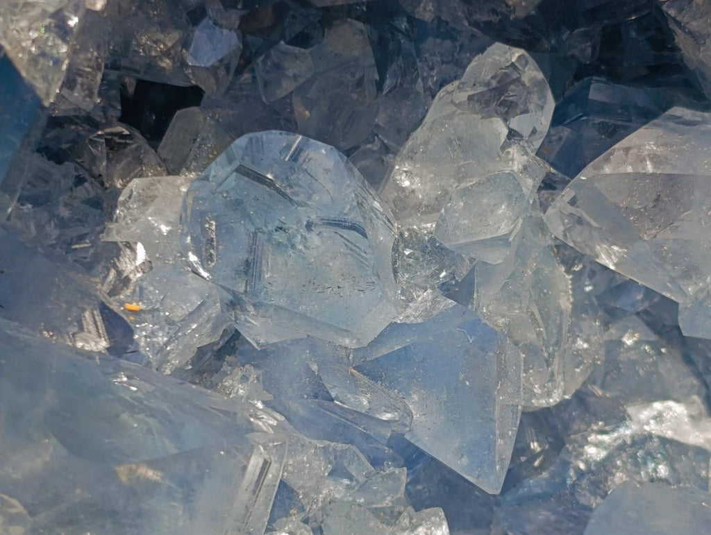 Natural Large Blue Celestite Geode Specimen x 1 From Sakoany, Madagascar - Toprock Gemstones and Minerals 