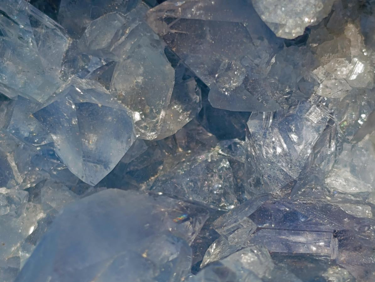 Natural Large Blue Celestite Geode Specimen x 1 From Sakoany, Madagascar - Toprock Gemstones and Minerals 