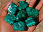 Polished Flower Banded Malachite Free Forms x 35 From Congo - Toprock Gemstones and Minerals 