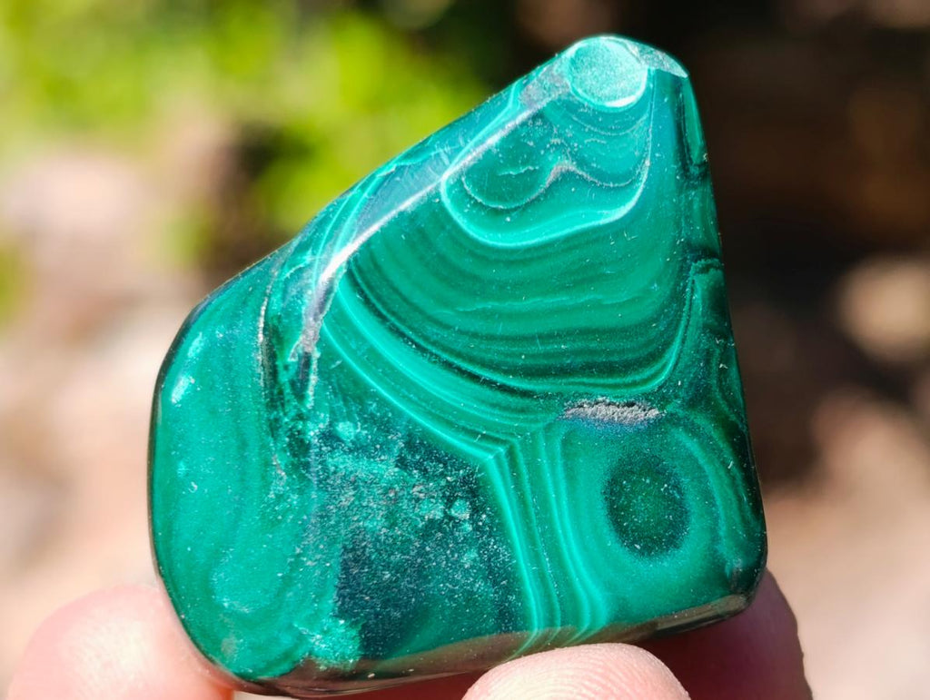 Polished Flower Banded Malachite Free Forms x 35 From Congo - Toprock Gemstones and Minerals 