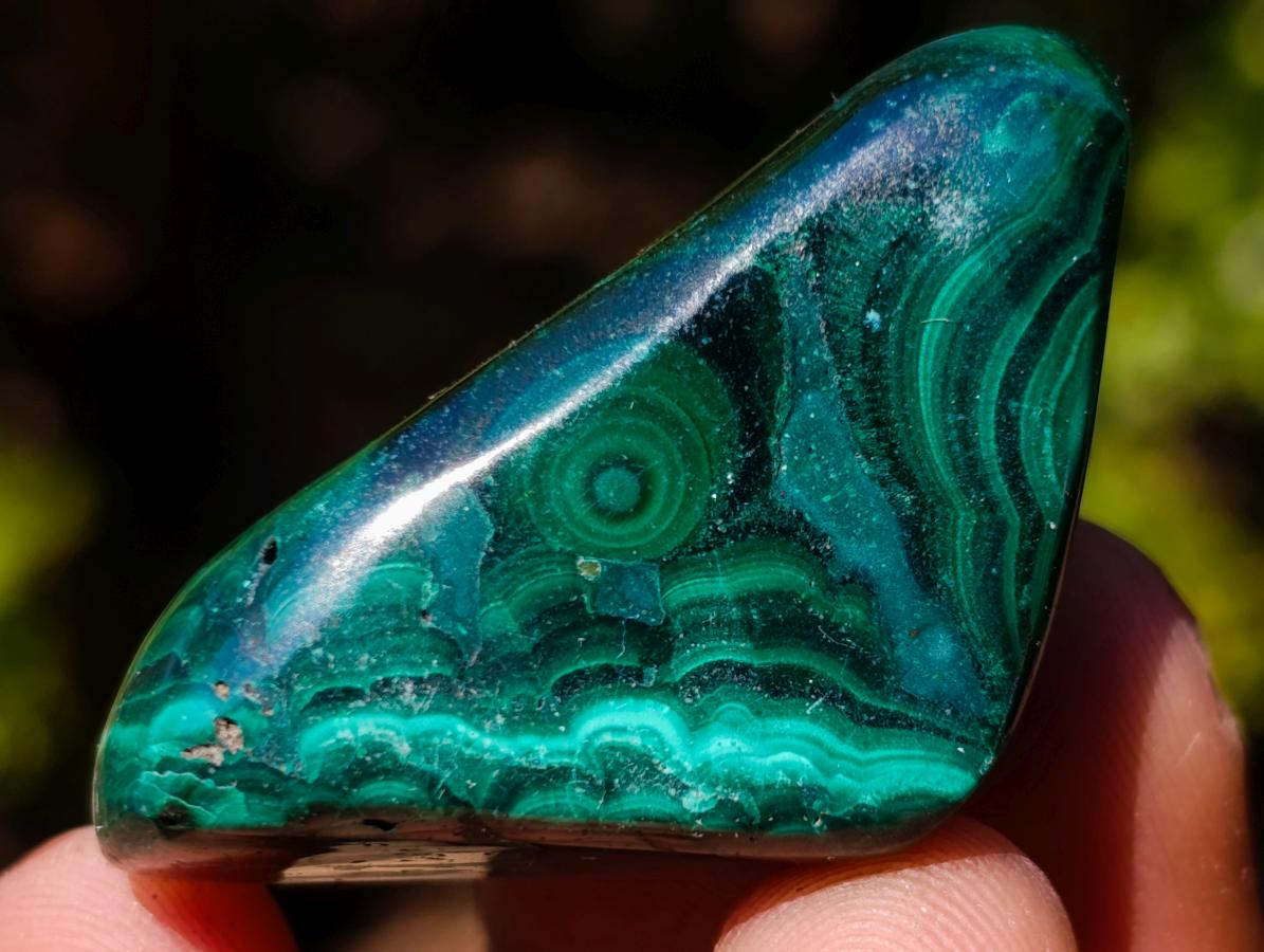 Polished Flower Banded Malachite Free Forms x 35 From Congo - Toprock Gemstones and Minerals 
