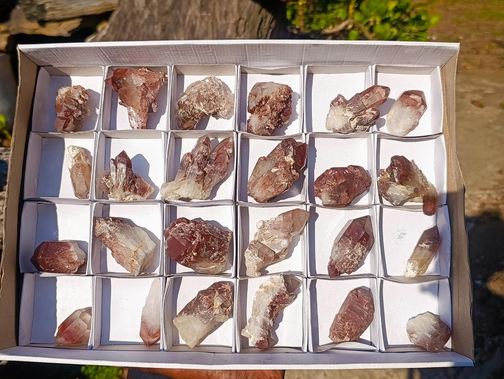 Natural Red Hematoid Quartz Crystals x 24 From Karoi, Zimbabwe - Toprock Gemstones and Minerals 