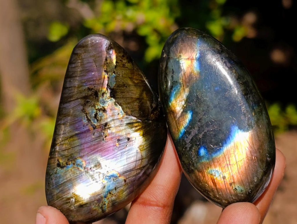 Polished Labradorite Palm Stones x 25 From Madagascar - Toprock Gemstones and Minerals 