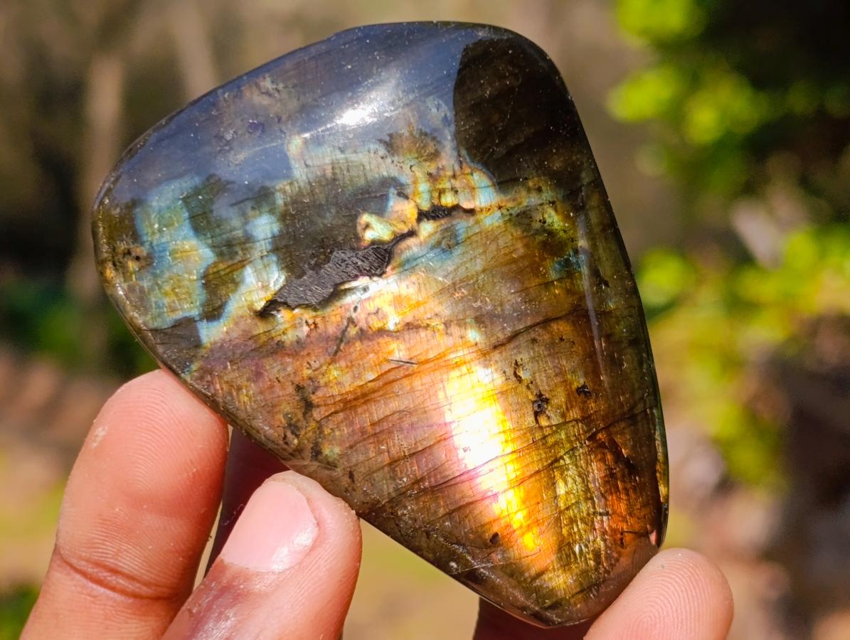 Polished Labradorite Palm Stones x 25 From Madagascar - Toprock Gemstones and Minerals 