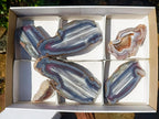 Polished One Side Red Shashe River Agate Slices x 6 From Shashe River, Zimbabwe - Toprock Gemstones and Minerals 