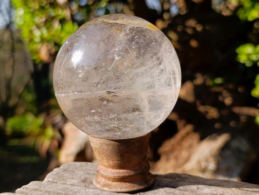 Polished Clear Quartz Crystal Balls x 2 From Madagascar - Toprock Gemstones and Minerals 
