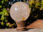 Polished Clear Quartz Crystal Balls x 2 From Madagascar - Toprock Gemstones and Minerals 