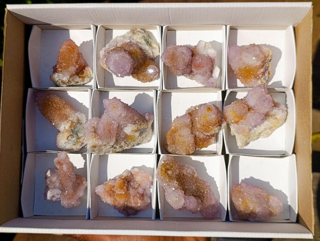 Natural Spirit Amethyst Clusters x 12 From Boekenhouthoek, South Africa - Toprock Gemstones and Minerals 