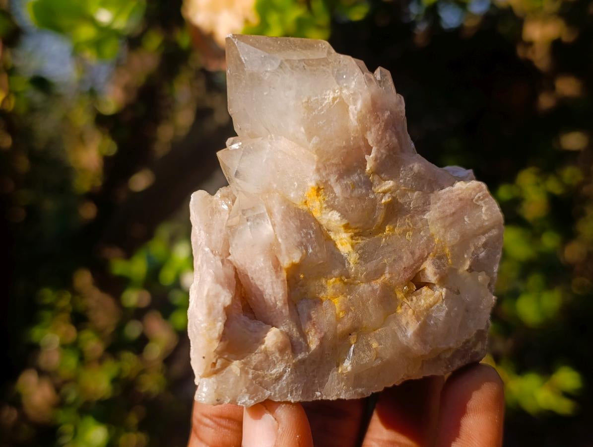Natural Cascading White Phantom Smokey Luena Quartz Clusters x 6 From Luena, Congo - Toprock Gemstones and Minerals 