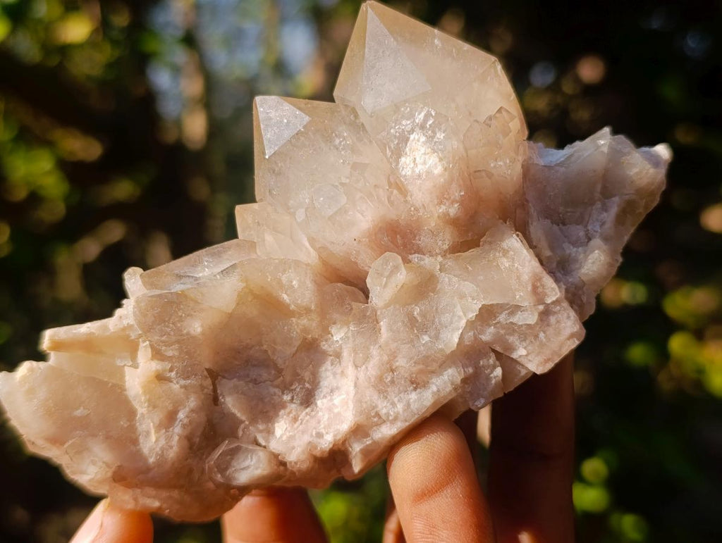 Natural Cascading White Phantom Smokey Luena Quartz Clusters x 6 From Luena, Congo - Toprock Gemstones and Minerals 