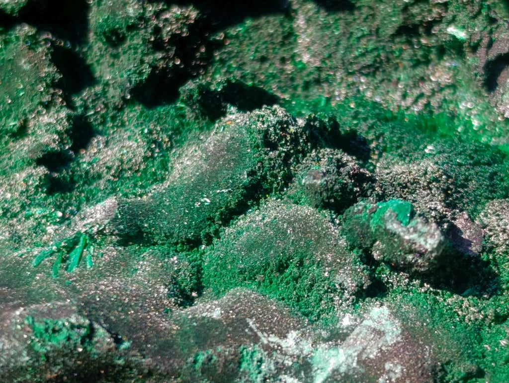 Natural Silky Malachite Specimens x 2 From Kasompe, Congo - Toprock Gemstones and Minerals 