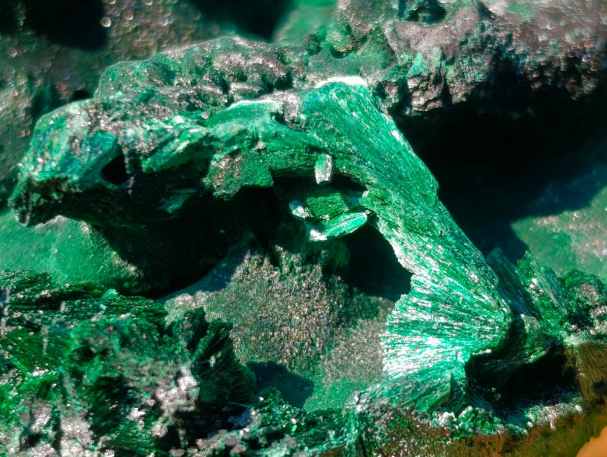 Natural Silky Malachite Specimens x 2 From Kasompe, Congo - Toprock Gemstones and Minerals 