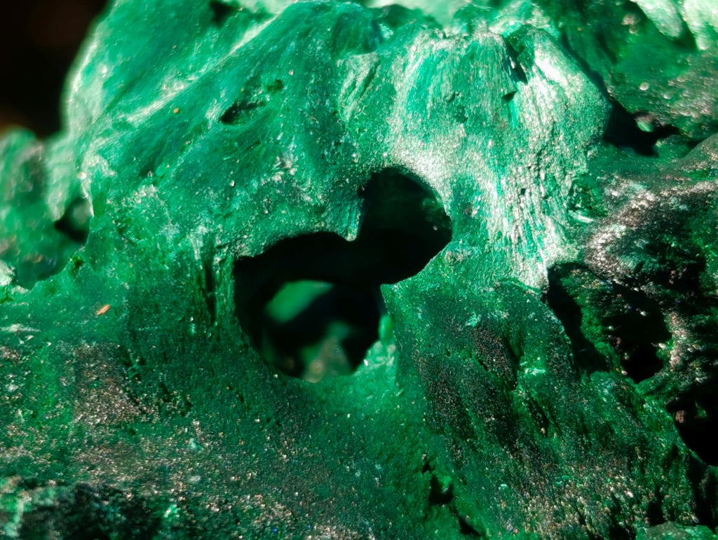Natural Silky Malachite Specimens x 2 From Kasompe, Congo - Toprock Gemstones and Minerals 