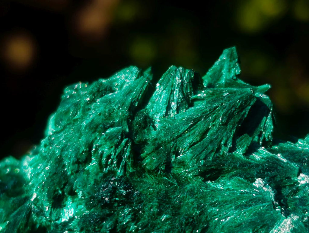 Natural Silky Malachite Specimens x 2 From Kasompe, Congo - Toprock Gemstones and Minerals 