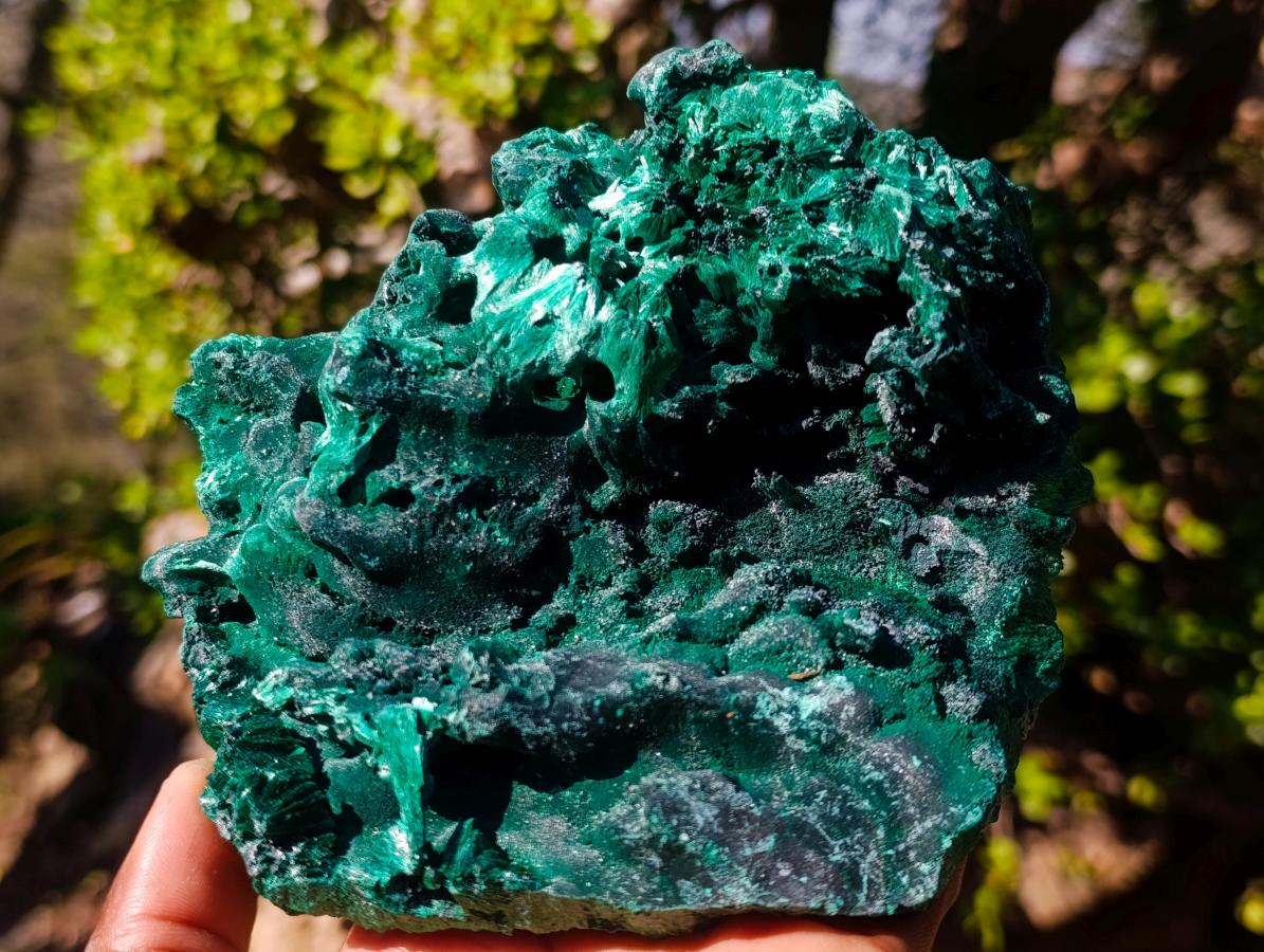 Natural Silky Malachite Specimens x 2 From Kasompe, Congo - Toprock Gemstones and Minerals 