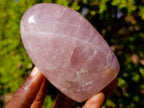 Polished Gemmy Rose Quartz Standing Display Pieces x 2 From Madagascar - Toprock Gemstones and Minerals 