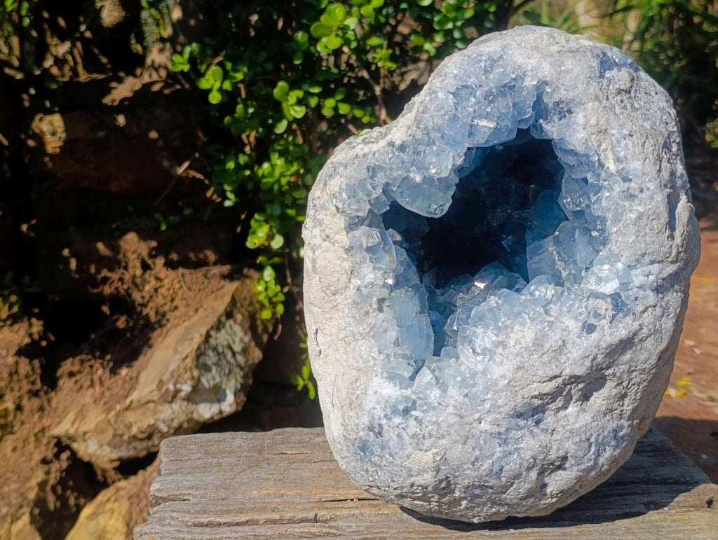 Natural XL Blue Celestite Geode Specimen x 1 From Sakoany, Madagascar - Toprock Gemstones and Minerals 