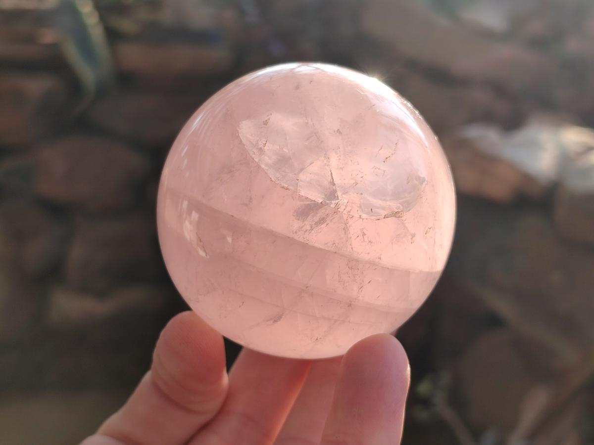 Polished Gemmy Rose Quartz Spheres x 4 From Madagascar - Toprock Gemstones and Minerals 