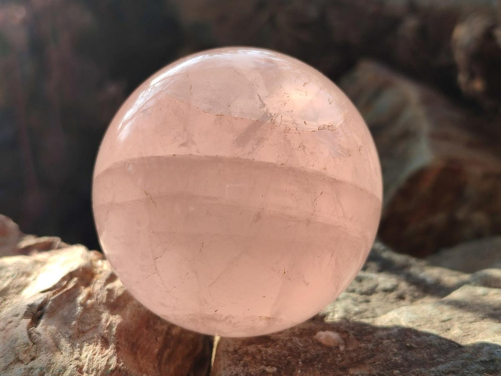 Polished Gemmy Rose Quartz Spheres x 4 From Madagascar - Toprock Gemstones and Minerals 