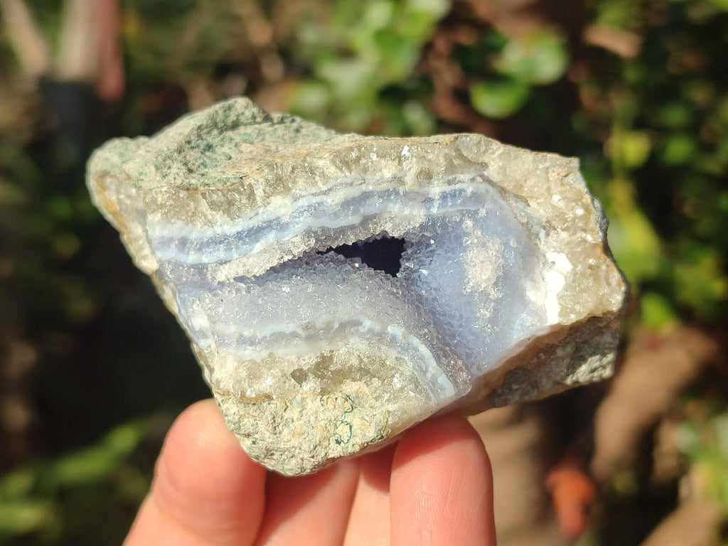 Natural Blue Lace Agate Geode Specimens x 12 From Nsanje, Malawi - Toprock Gemstones and Minerals 