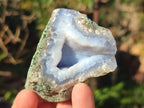 Natural Blue Lace Agate Geode Specimens x 12 From Nsanje, Malawi - Toprock Gemstones and Minerals 