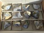 Natural Blue Lace Agate Geode Specimens x 12 From Nsanje, Malawi - Toprock Gemstones and Minerals 