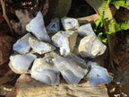 Natural Blue Lace Agate Geode Specimens x 12 From Nsanje, Malawi - Toprock Gemstones and Minerals 