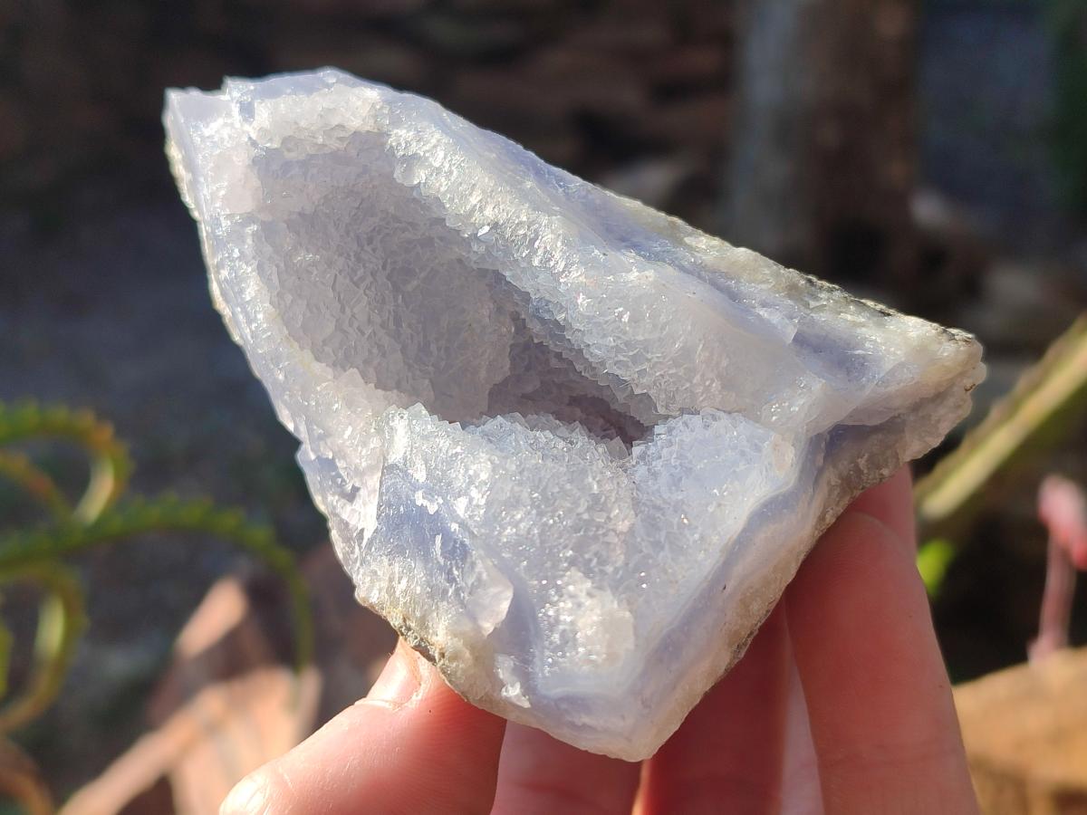 Natural Blue Lace Agate Geode Specimens x 12 From Nsanje, Malawi - Toprock Gemstones and Minerals 