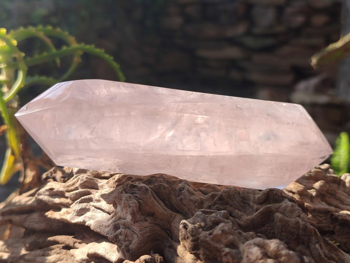 Polished Double Terminated Gemmy Rose Quartz Crystals x 6 From Madagascar - Toprock Gemstones and Minerals 