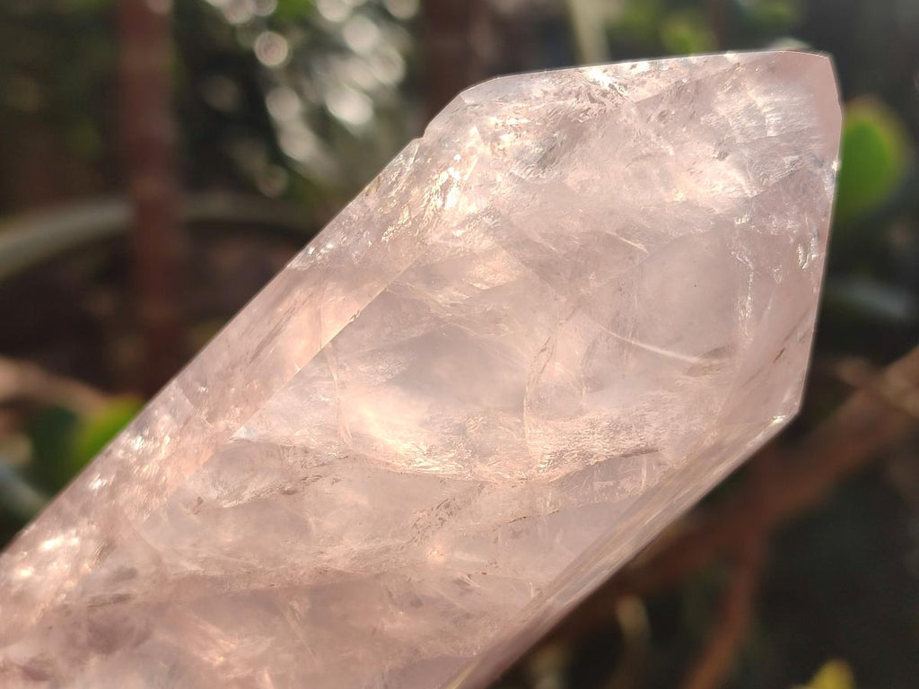 Polished Double Terminated Gemmy Rose Quartz Crystals x 6 From Madagascar - Toprock Gemstones and Minerals 