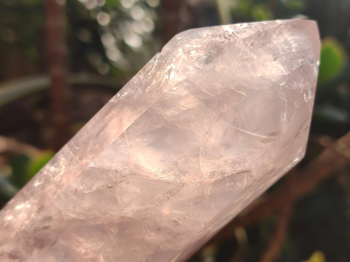 Polished Double Terminated Gemmy Rose Quartz Crystals x 6 From Madagascar - Toprock Gemstones and Minerals 