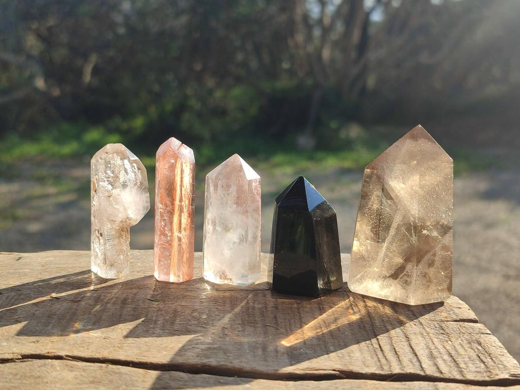 Polished Mix of Multi Mineral Crystals x 17 From Madagascar - Toprock Gemstones and Minerals 