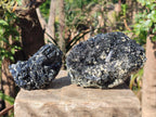 Natural Schorl Black Tourmaline Specimens with Vermiculite Mica x 2 From Erongo, Namibia - Toprock Gemstones and Minerals 