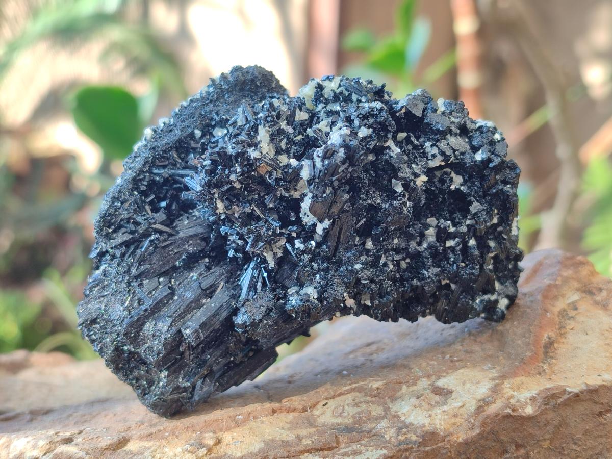 Natural Schorl Black Tourmaline Specimens with Vermiculite Mica x 2 From Erongo, Namibia - Toprock Gemstones and Minerals 