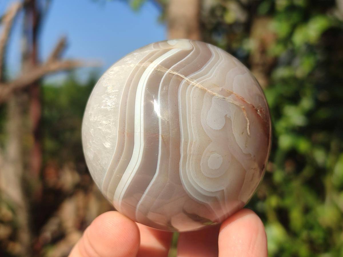 Polished Red Shashe River Banded Agate Spheres x 7 From Shashe River, Zimbabwe - Toprock Gemstones and Minerals 