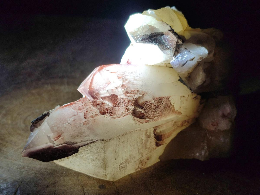 Natural Cabinet Size Red Hematoid Quartz Clusters x 2 From Karoi, Zimbabwe - Toprock Gemstones and Minerals 
