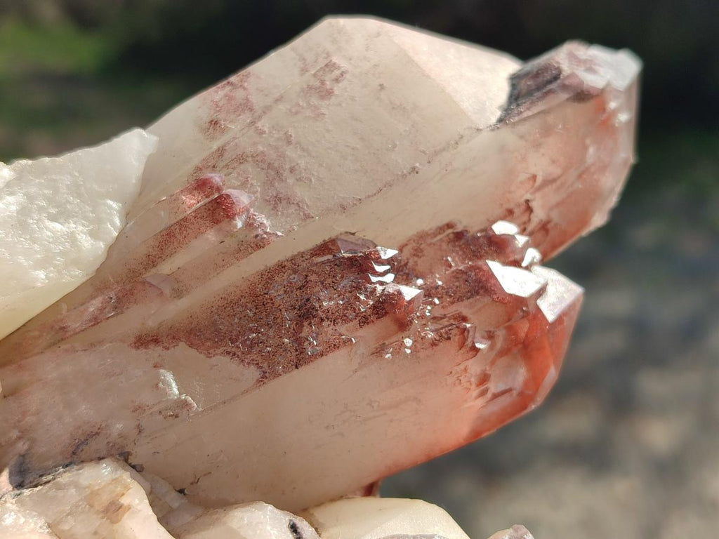 Natural Cabinet Size Red Hematoid Quartz Clusters x 2 From Karoi, Zimbabwe - Toprock Gemstones and Minerals 