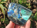 Polished Spectrolite Labradorite Standing Display Pieces x 3 From Madagascar - Toprock Gemstones and Minerals 