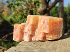 Natural Rhombohedral Sunset Orange Calcite Specimens x 6 From Spitzkop, Namibia - Toprock Gemstones and Minerals 