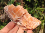 Natural Rhombohedral Sunset Orange Calcite Specimens x 6 From Spitzkop, Namibia - Toprock Gemstones and Minerals 